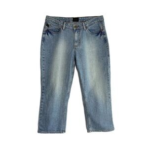 Riders Copper Collection Vintage Faded Wash Cropped Capri Jeans